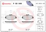 BREMBO Sada brzdových platničiek kotúčovej brzdy BREMBO P 50 049 (P 50 049)