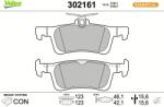 VALEO Sada brzdových platničiek kotúčovej brzdy VALEO 302161 (302161)