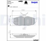 DELPHI Sada brzdových platničiek kotúčovej brzdy DELPHI LP3851 (LP3851)