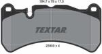 TEXTAR Sada brzdových platničiek kotúčovej brzdy TEXTAR 2395501 (2395501)