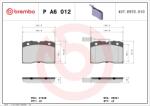 BREMBO Sada brzdových platničiek kotúčovej brzdy BREMBO P A6 012 (P A6 012)
