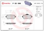 BREMBO Sada brzdových platničiek kotúčovej brzdy BREMBO P 50 099 (P 50 099)