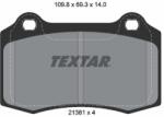 TEXTAR Sada brzdových platničiek kotúčovej brzdy TEXTAR 2138104 (2138104)