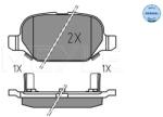 MEYLE Sada brzdových platničiek kotúčovej brzdy MEYLE 025 254 1014 (025 254 1014)