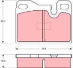 TRW Sada brzdových platničiek kotúčovej brzdy TRW GDB310 (GDB310)