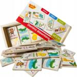 Smily Play Domino Fa építőkockák Állatos kirakó gyerekeknek Smily Play