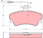 TRW Sada brzdových platničiek kotúčovej brzdy TRW GDB1203 (GDB1203)