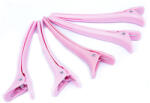 HairExtensionShop Professzionális Hajelválasztó Csipesz 12cm Rózsaszín Hajhosszabbításhoz és Hajformázáshoz Ideális 1db