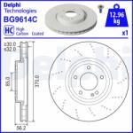 DELPHI Brzdový kotúč DELPHI BG9614C (BG9614C)