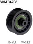 SKF Vratná/vodiaca kladka rebrovaného klinového remeňa SKF VKM 34708 (VKM 34708)