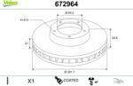 VALEO Brzdový kotúč VALEO 672964 (672964)