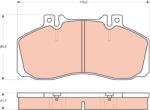 TRW Sada brzdových platničiek kotúčovej brzdy TRW GDB1695 (GDB1695)