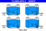 ATE Sada brzdových platničiek kotúčovej brzdy ATE 13.0460-4974.2 (13.0460-4974.2)