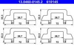 ATE Súprava príslušenstva, obloženie kotúčovej brzdy ATE 13.0460-0145.2 (13.0460-0145.2)