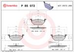 BREMBO Sada brzdových platničiek kotúčovej brzdy BREMBO P 85 072 (P 85 072)