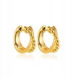  585-ös arany, kis kereszt alakú karika fülbevaló, vastag, átlátszó ékszer nőknek (757047981860)