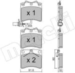METELLI Sada brzdových platničiek kotúčovej brzdy METELLI 22-0163-2 (22-0163-2)