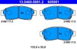 ATE Sada brzdových platničiek kotúčovej brzdy ATE 13.0460-5951.2 (13.0460-5951.2)