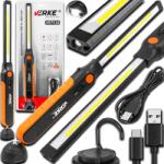 VERKE Led Cob Műhelylámpa Akkumulátoros Lámpa Mágnessel, Akasztóval És Usb-vel (V87516)