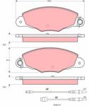 TRW Sada brzdových platničiek kotúčovej brzdy TRW GDB1336 (GDB1336)