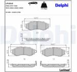 DELPHI Sada brzdových platničiek kotúčovej brzdy DELPHI LP1816 (LP1816)