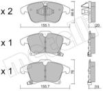METELLI Sada brzdových platničiek kotúčovej brzdy METELLI 22-1039-0 (22-1039-0)
