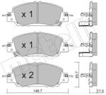 METELLI Sada brzdových platničiek kotúčovej brzdy METELLI 22-1362-0 (22-1362-0)