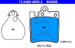 ATE Sada brzdových platničiek kotúčovej brzdy ATE 13.0460-4065.2 (13.0460-4065.2)