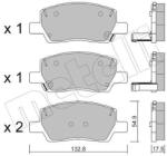 METELLI Sada brzdových platničiek kotúčovej brzdy METELLI 22-1296-0 (22-1296-0)
