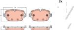 TRW Sada brzdových platničiek kotúčovej brzdy TRW GDB2506 (GDB2506)