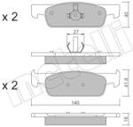 METELLI Sada brzdových platničiek kotúčovej brzdy METELLI 22-0975-3 (22-0975-3)