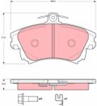 TRW Sada brzdových platničiek kotúčovej brzdy TRW GDB3389 (GDB3389)