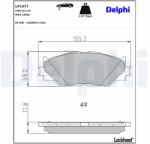DELPHI Sada brzdových platničiek kotúčovej brzdy DELPHI LP1977 (LP1977)