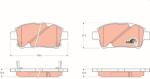 TRW Sada brzdových platničiek kotúčovej brzdy TRW GDB3242 (GDB3242)