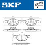 SKF Sada brzdových platničiek kotúčovej brzdy SKF VKBP 80518 A (VKBP 80518 A)