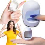  Uv Köröm Lámpa Hibrid Gél Mini Manikűr Otthon Led Usb Keményítő (mini lampa do paznokci UV podróżna biała 6W)