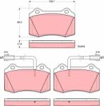TRW Sada brzdových platničiek kotúčovej brzdy TRW GDB1519 (GDB1519)