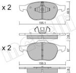 METELLI Sada brzdových platničiek kotúčovej brzdy METELLI 22-0534-0 (22-0534-0)