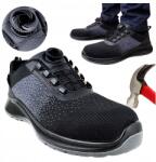 Remus Munkavédelmi bakancs S1 Boa lélegző sportcipő munkavédelmi orrmerevítővel Könnyű méret 37 (BOA-SAFETY GREY S1)