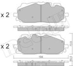 METELLI Sada brzdových platničiek kotúčovej brzdy METELLI 22-1128-0 (22-1128-0)