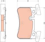 TRW Sada brzdových platničiek kotúčovej brzdy TRW GDB1856 (GDB1856)