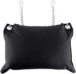 Mr Sling Fekete bőr párna láncokkal 23 x 32 cm, prémium kényelem