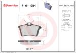 BREMBO Sada brzdových platničiek kotúčovej brzdy BREMBO P 61 084 (P 61 084)