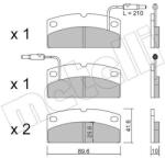 METELLI Sada brzdových platničiek kotúčovej brzdy METELLI 22-1231-0 (22-1231-0)