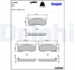 DELPHI Sada brzdových platničiek kotúčovej brzdy DELPHI LP3509 (LP3509)