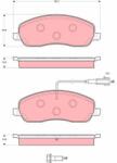 TRW Sada brzdových platničiek kotúčovej brzdy TRW GDB1627 (GDB1627)