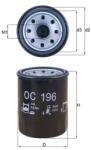 KNECHT Olejový filter KNECHT OC 196 (OC 196)