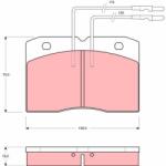 TRW Sada brzdových platničiek kotúčovej brzdy TRW GDB343 (GDB343)