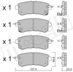METELLI Sada brzdových platničiek kotúčovej brzdy METELLI 22-1155-0 (22-1155-0)