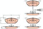 TRW Sada brzdových platničiek kotúčovej brzdy TRW GDB2108 (GDB2108)